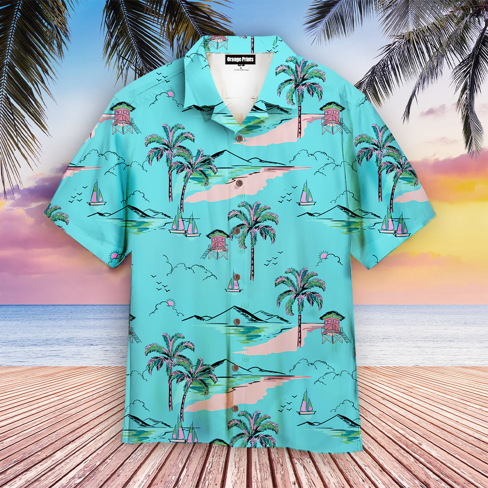 Blue Hawaiian Island Shirt For Men Women Ha102100