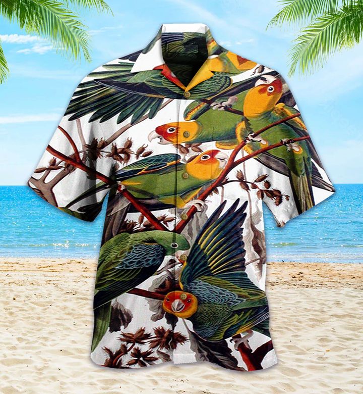 Parrot Tree Green Hawaii Shirt Ha100622