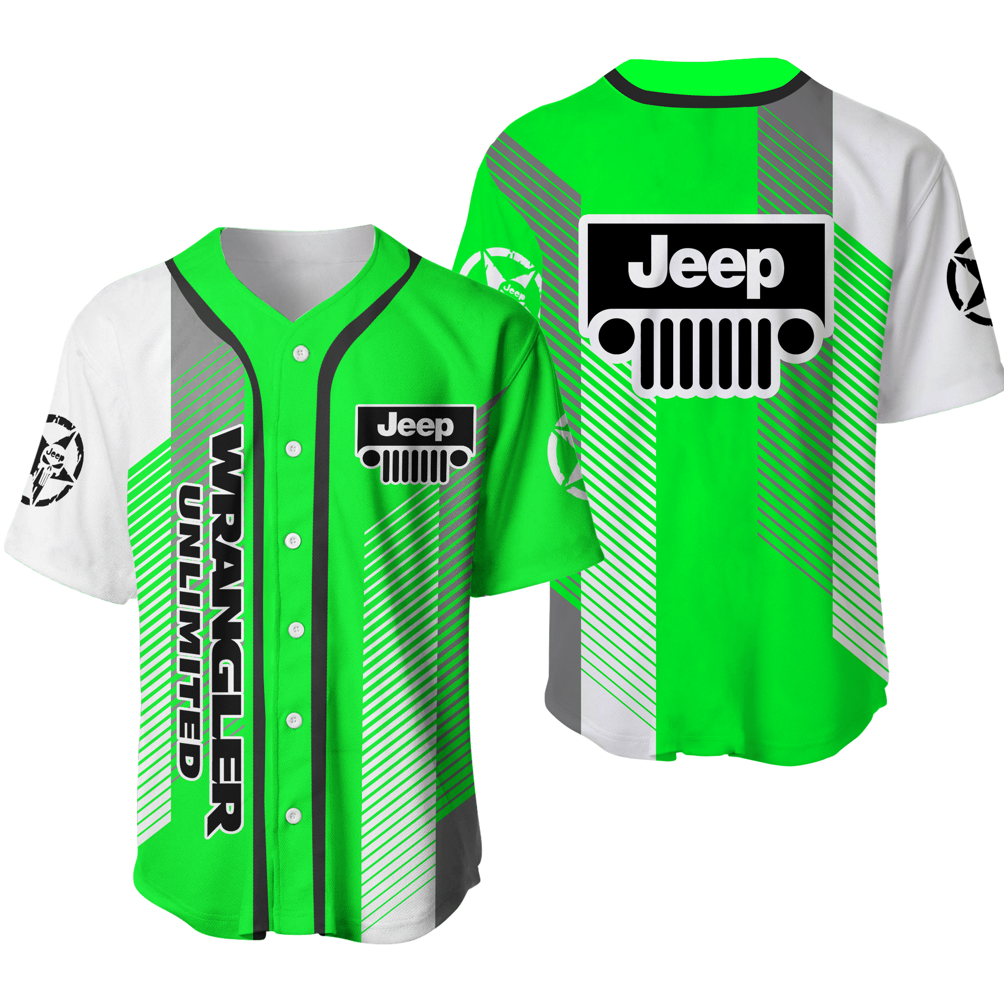 3D Printed Jeep Wrangler Dvt-Hl Men’S Round Collar T-Shirt Ver 1 (Neon)