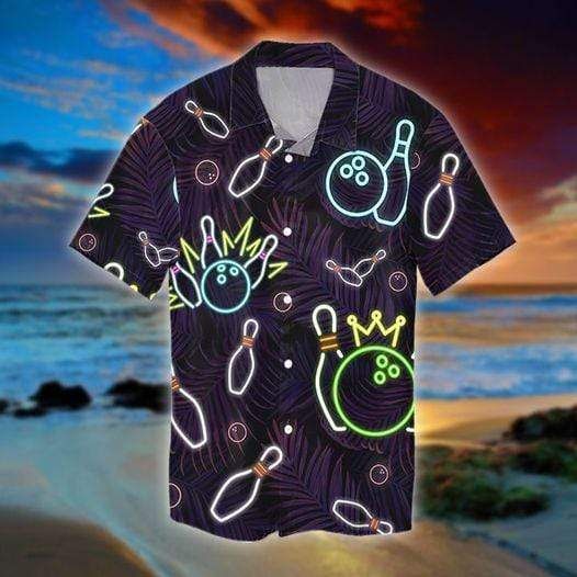 Cover Your Body With Amazing Bowling Neon Hawaii Aloha Shirts Ha19990