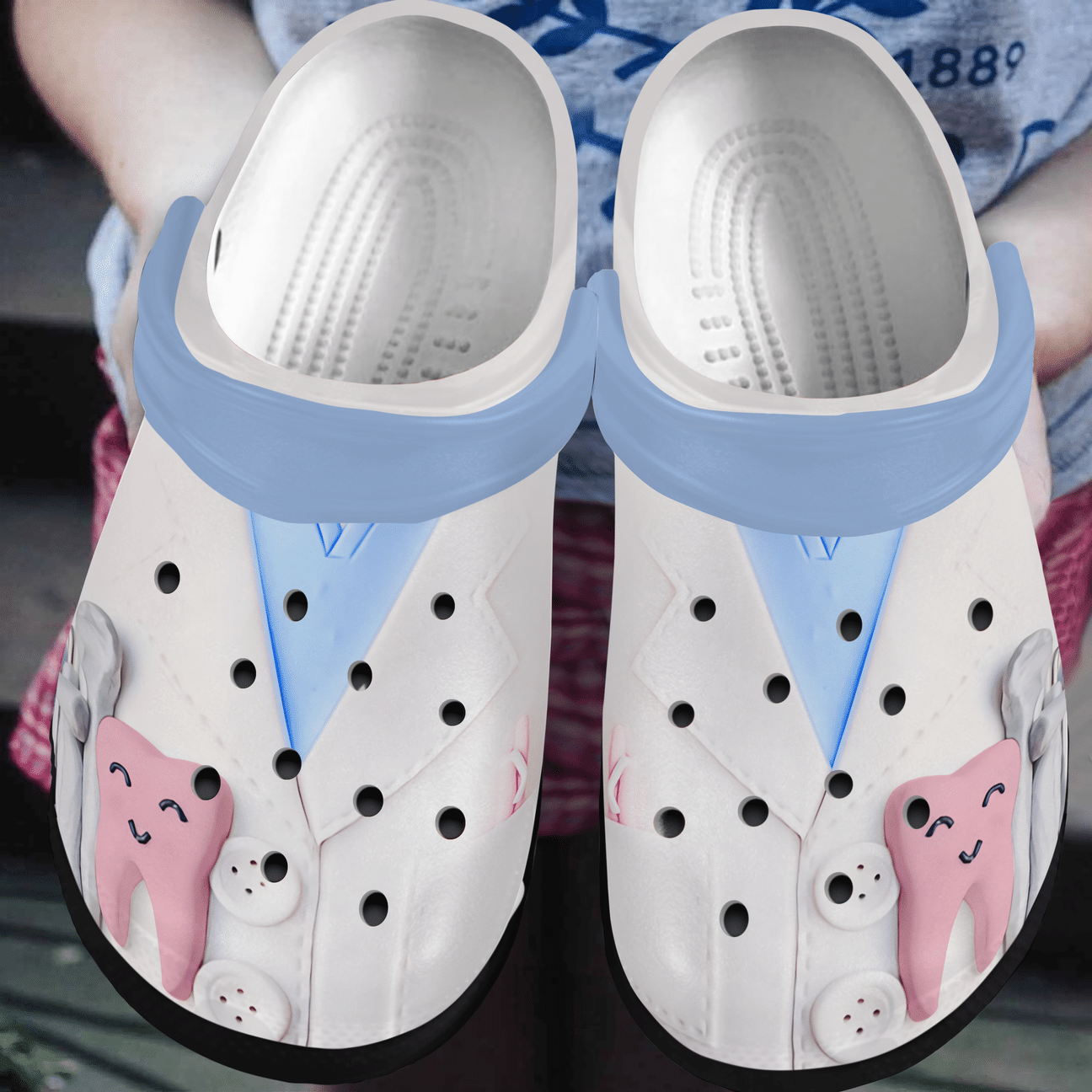 Dentist Personalized Clog, Custom Name, Text, Color, Number Fashion Style For Women, Men, Kid, Print 3D Lovely Outfit