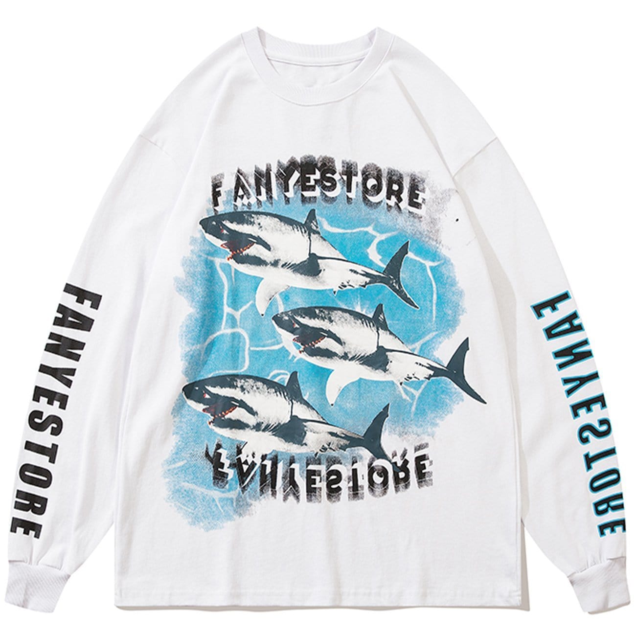 Shark Print Sweatshirt