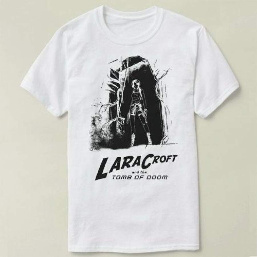 lara croft jones Tomb raider Tee Shirt  short sleeve cotton t-shirt women and men