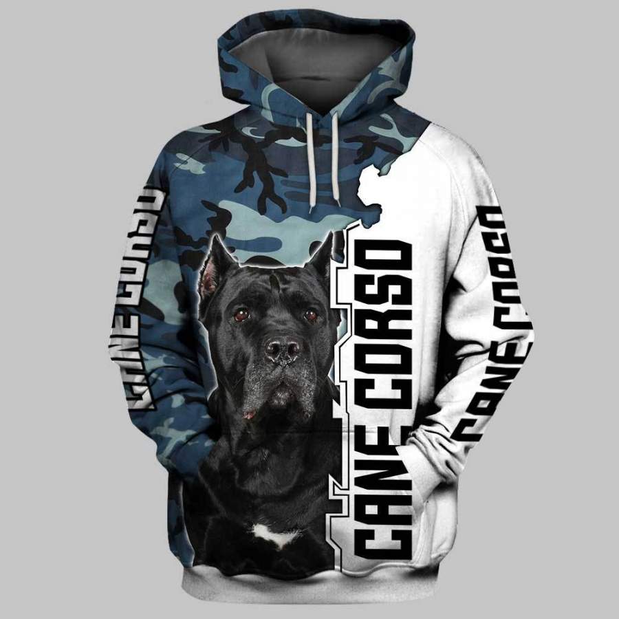 CANE CORSO Dog Camo 3D Hoodie Full Printing
