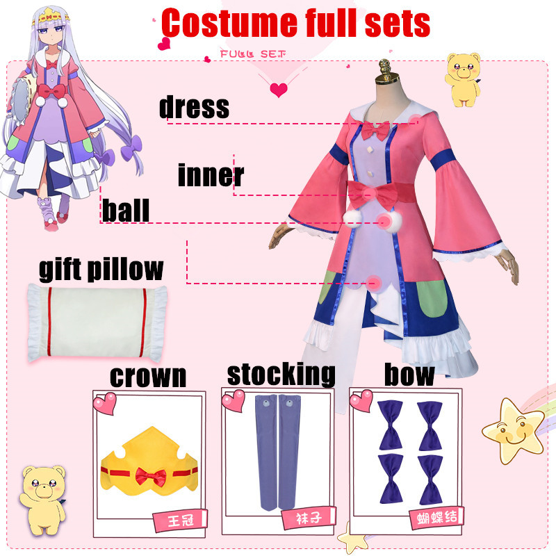 Anime Sleepy Princess in the Demon Castle Maoujou de Oyasumi Princess Syalis Cosplay Costume Women Cute Dress Halloween Uniform alx