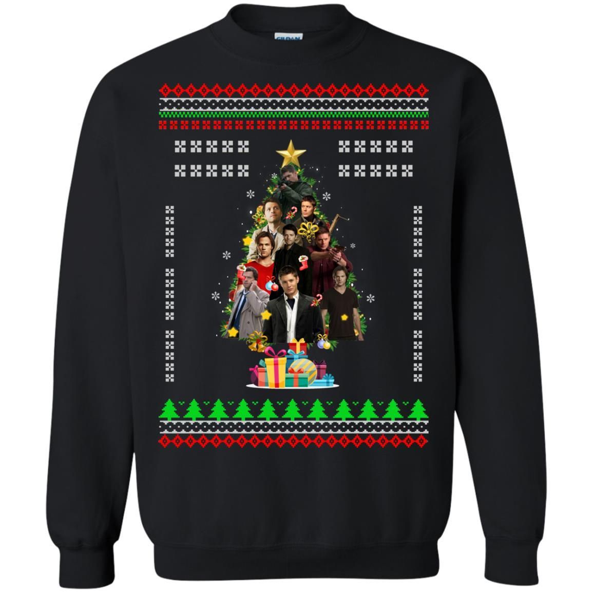 Supernatural Christmas Tree Ugly Sweater