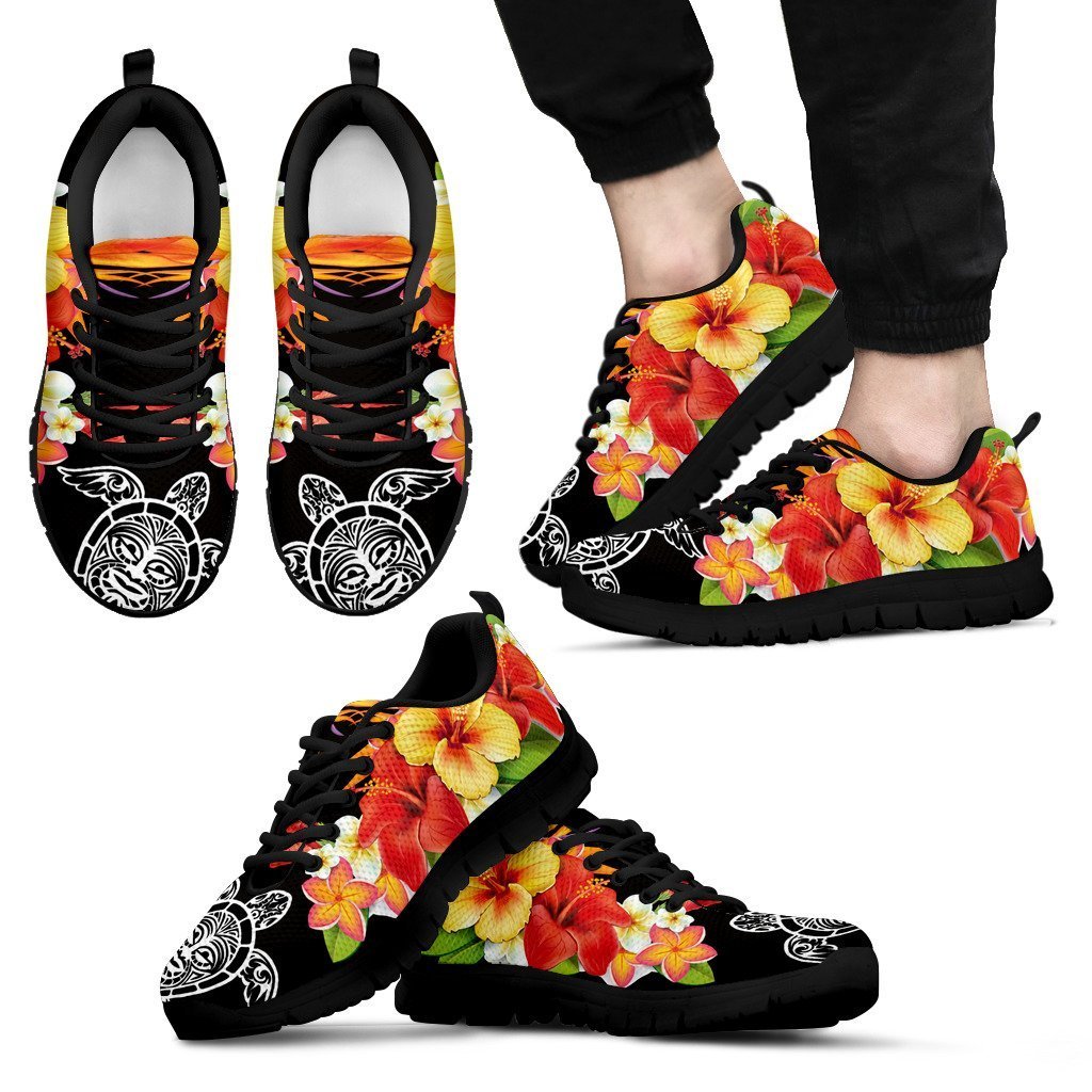 Fiji Sneakers - Hibiscus Tiki Face In Turtle - NN6 1ST