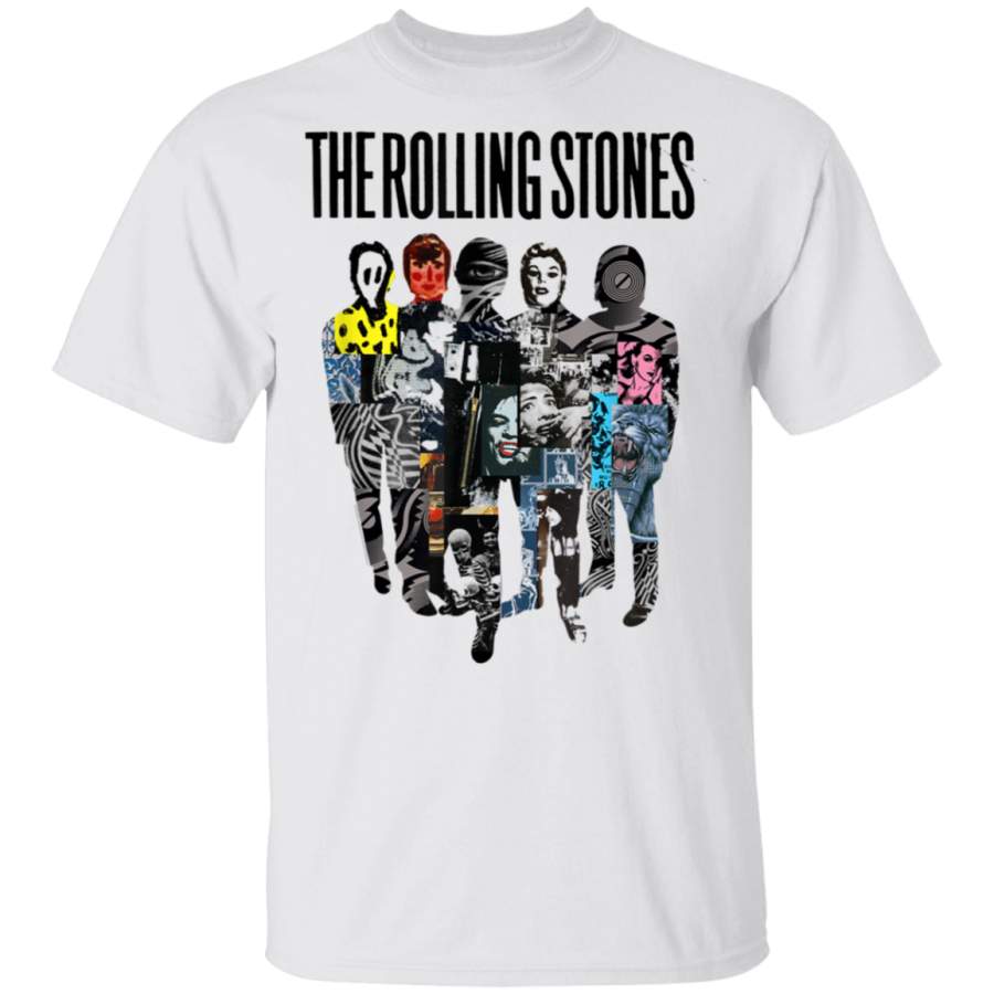 Rolling Stones Official Silhouette Collage  TShirt