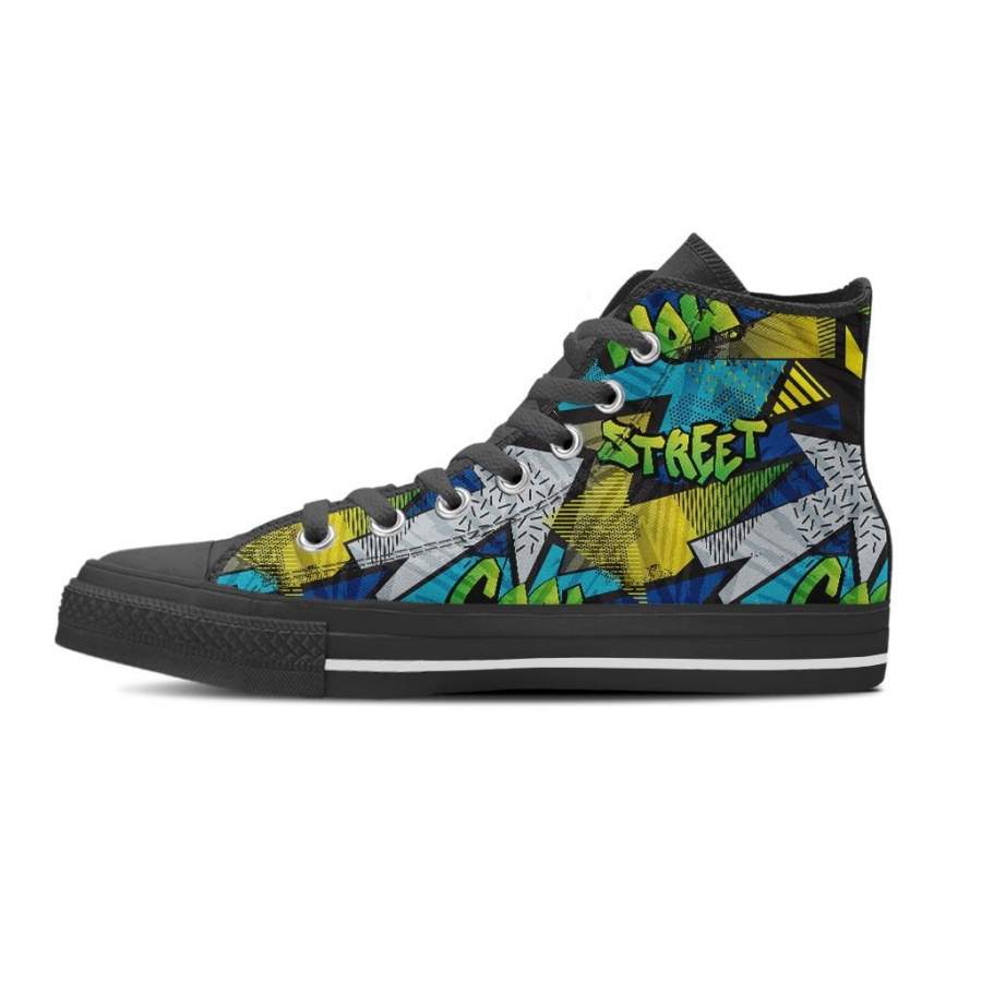 Abstract Psychedelic Graffiti Women's High Top Shoes