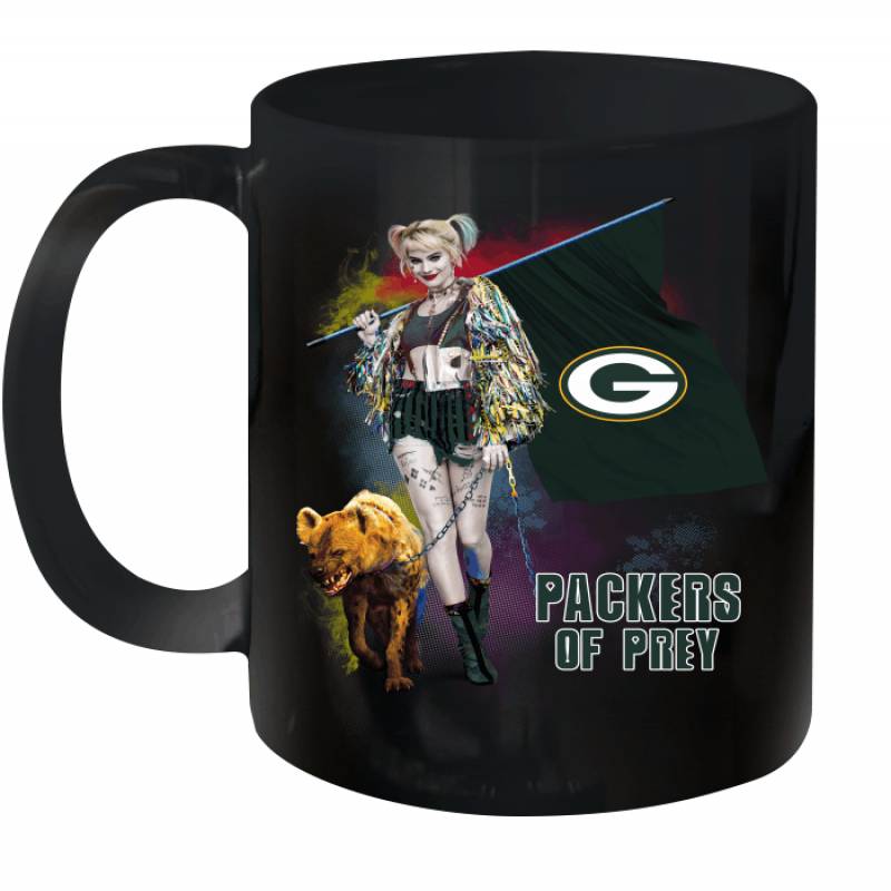 Harley Quinn flag Green Bay Packers Of Prey Ceramic Mug 11oz