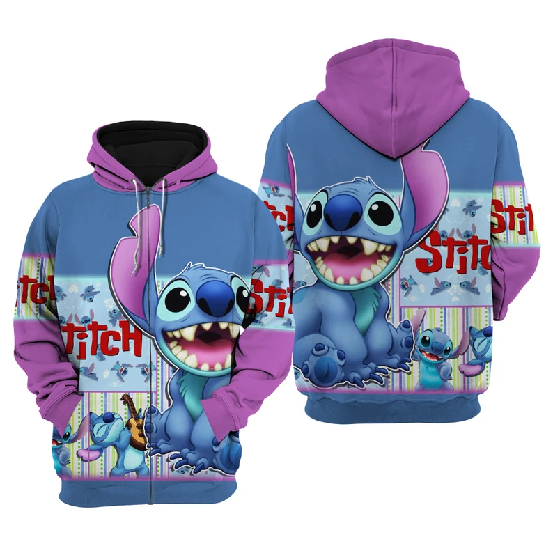 Stitch | Disney Sweatshirt/Hoodie/Fleece Jacket | Stylist Unisex Cartoon Graphic Outfits | Clothing Men Women Kids Toddlers alx