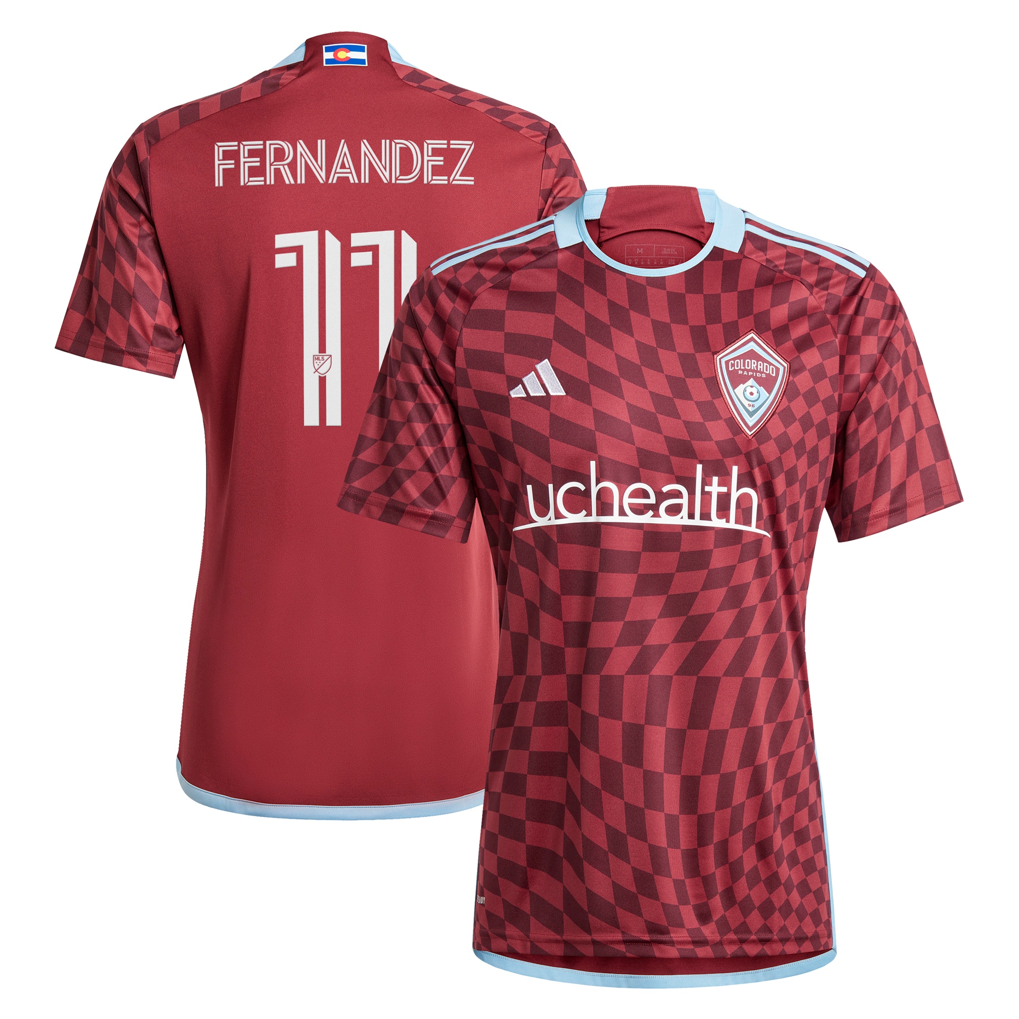 Omir Fernandez Colorado Rapids 2024 One Flag Kit Replica Player Jersey – Burgundy