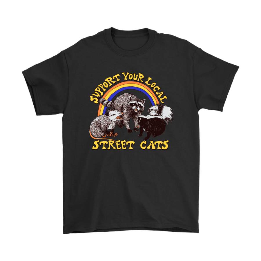 Support Your Local Street Cats Trash Panda Skunk Wild Animal Shirts