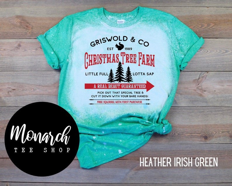 Christmas Bleached Tshirt, Griswold Christmas Tree Farm | Christmas Vacation Shirt For Women Men