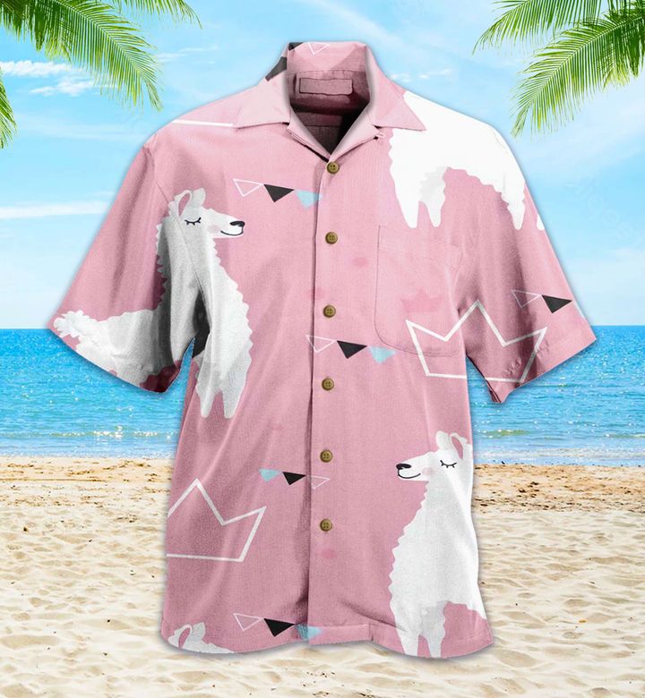 Llama Alpaca Pink Hawaii Shirt Ha76829