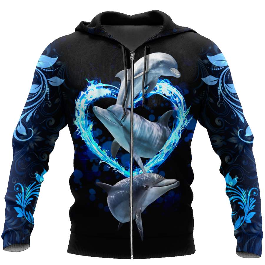 Dolphin 3d hoodie shirt for men and women HG HAC180301