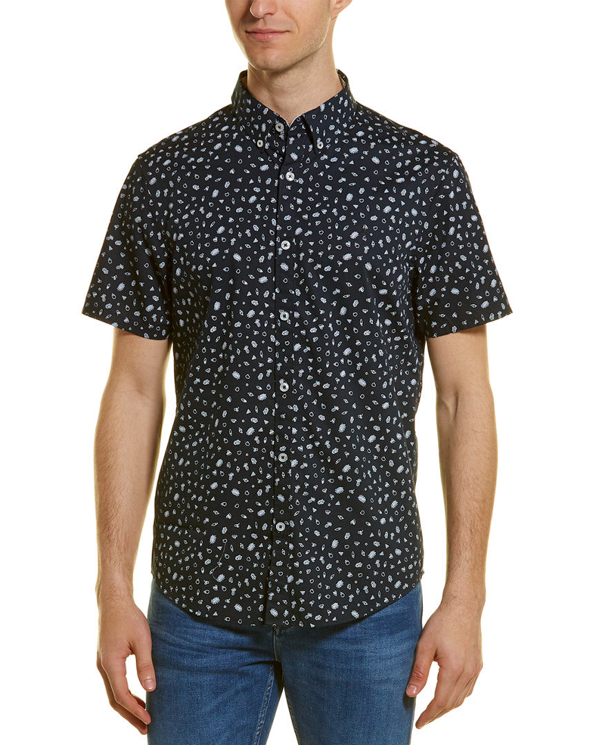 Original Penguin Heritage Slim Fit Printed Woven Shirt