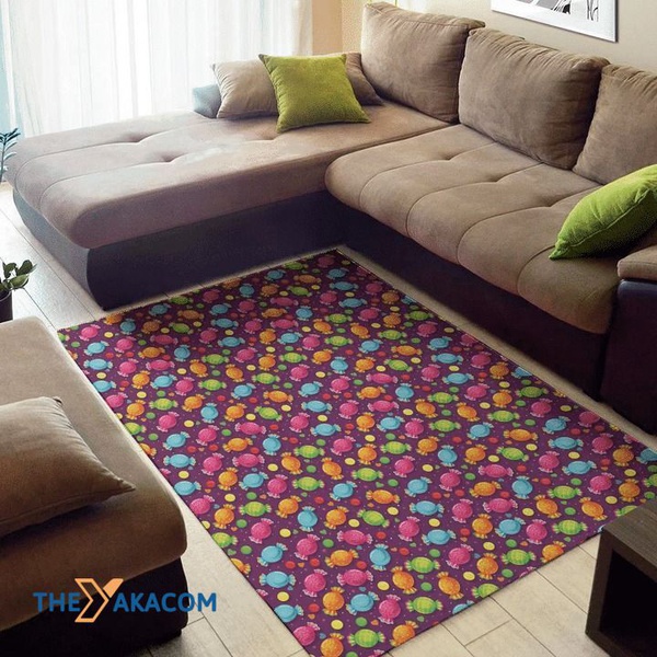 Sweet Candy Patterns Rectangle Area Rug Floor Decor