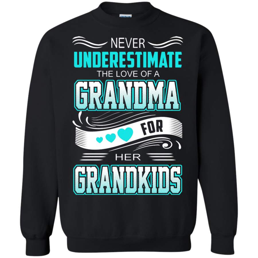 AGR Never Underestimate The Love Of A Grandma For Her Grandkids Sweatshirt