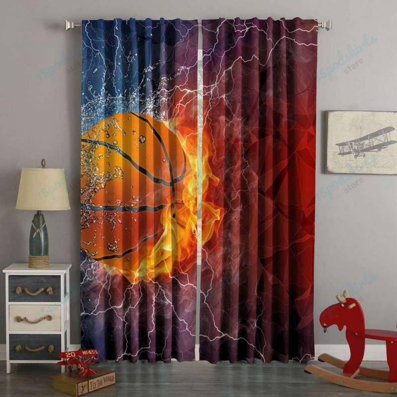 3D Printed Basketball Style Custom Living Room Curtains