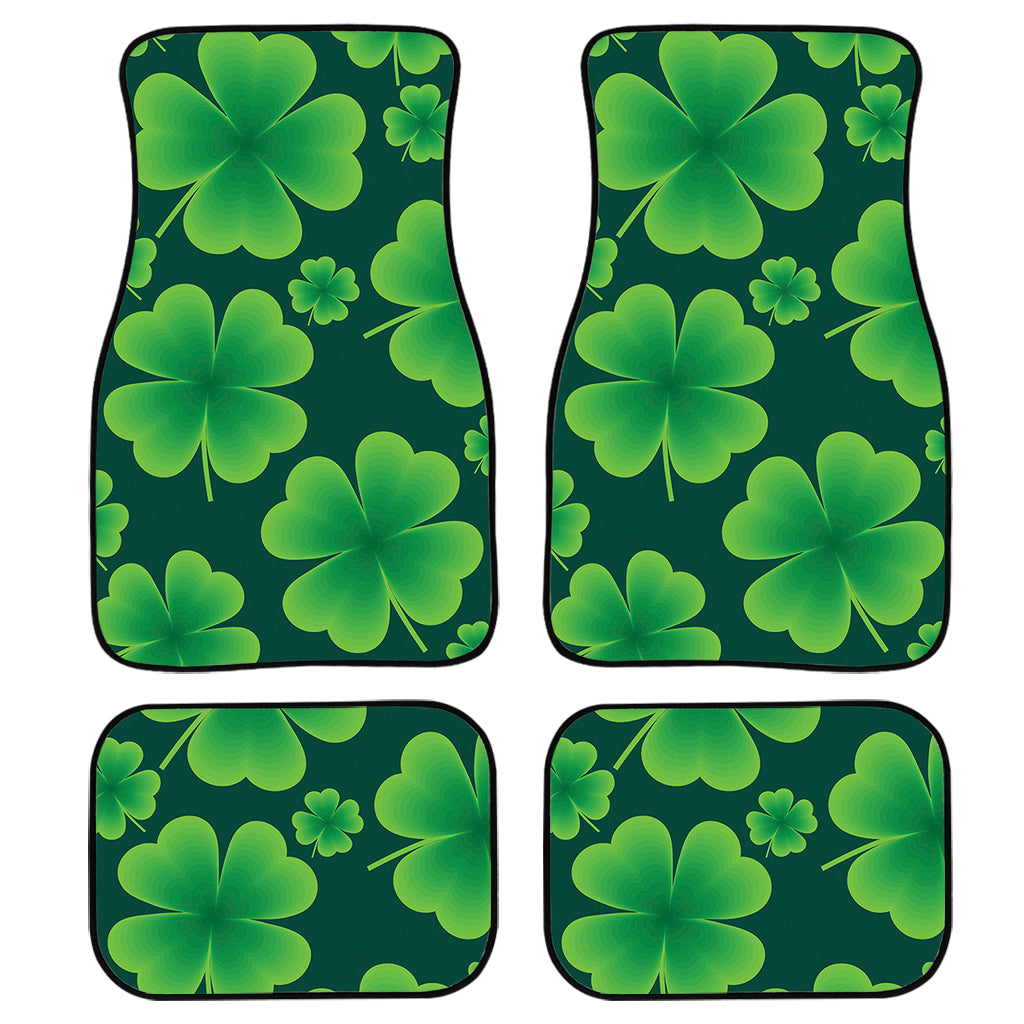 Four-Leaf Clover St. Patrick’S Day Print Front And Back Car Floor Mats, Front Car Mat