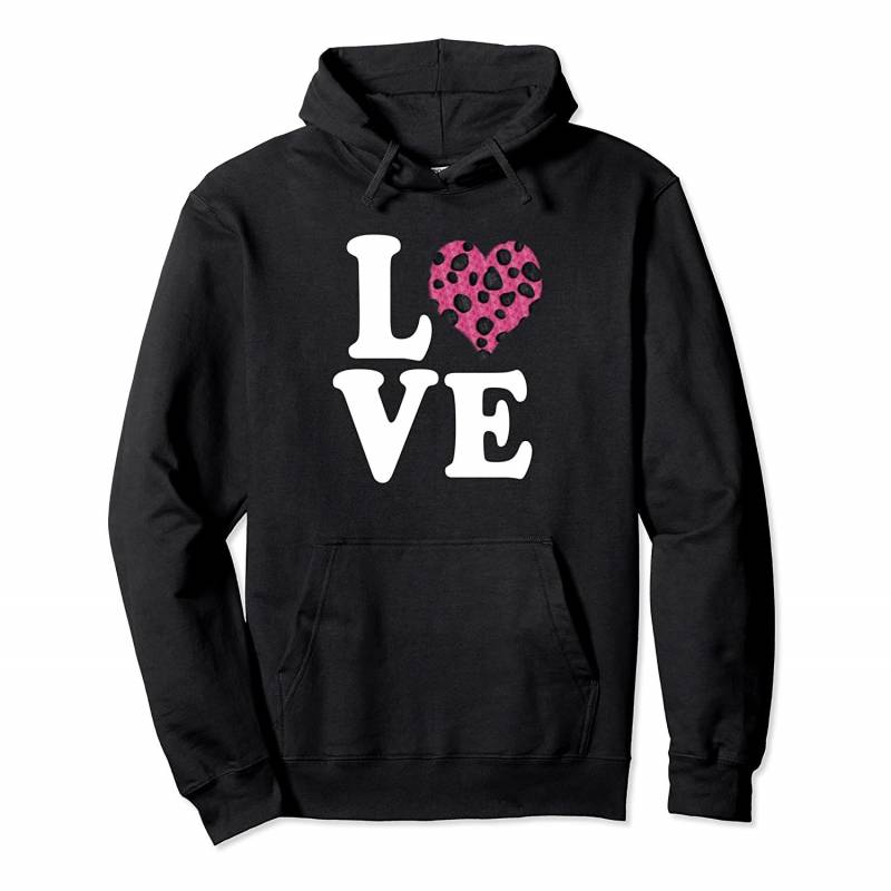 Cute Love Symbol Pink Cheetah Leopard T Shirt Women Girls Pullover Hoodie, T-Shirt, Sweatshirt