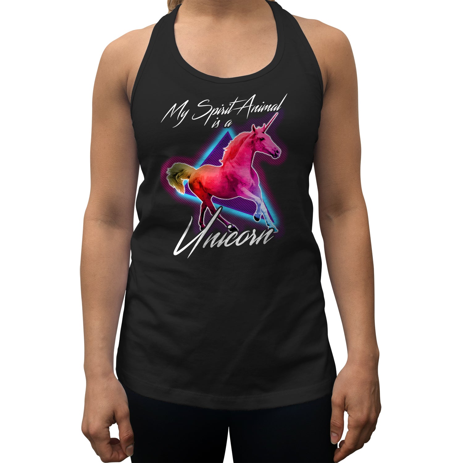 Women’S My Spirit Animal Is A Unicorn Racerback Tank Top