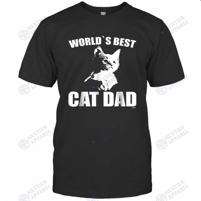 Mens funny WORLD`S BEST CAT DAD KITTEN T-Shirt