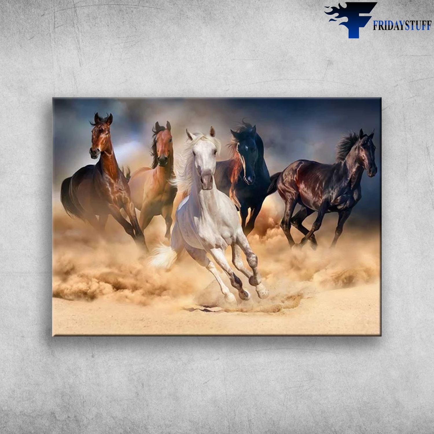 Amazing Running Horses Five Horses Running Canvas Christmas Gift Ideas