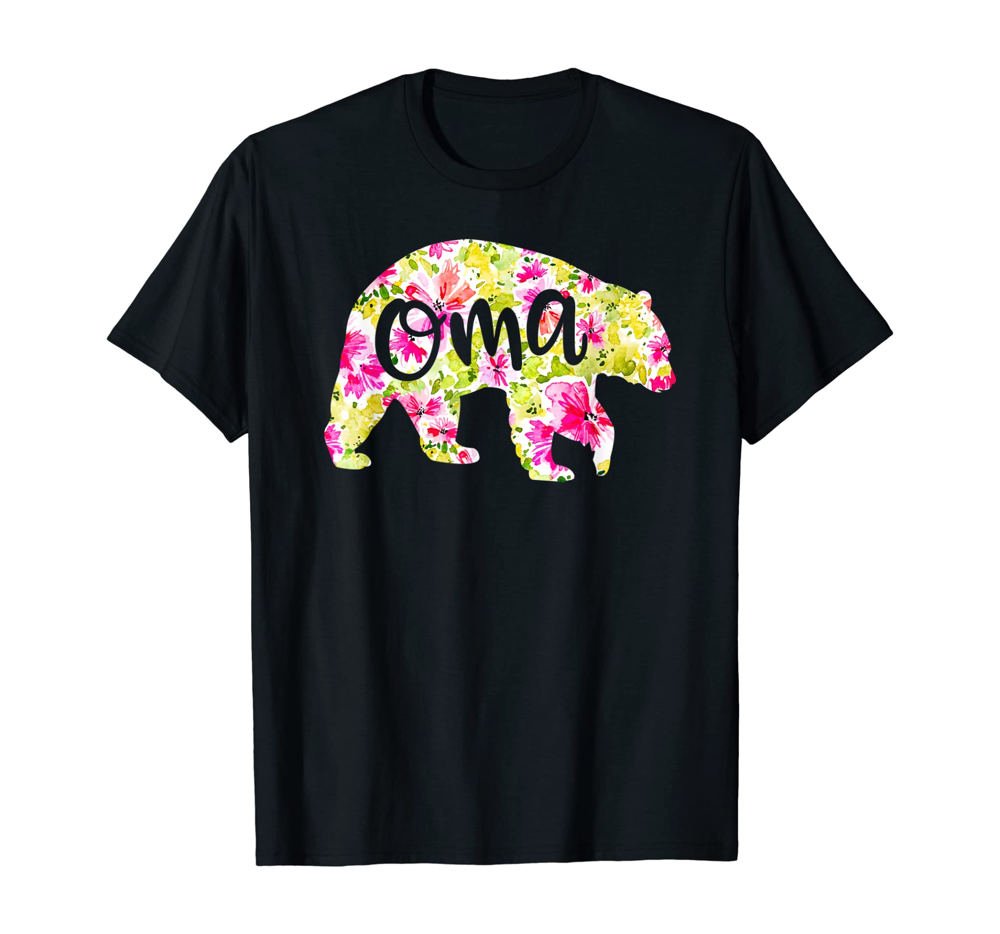 Oma Bear Tshirt For Women Grandma Christmas Gift Grandkid