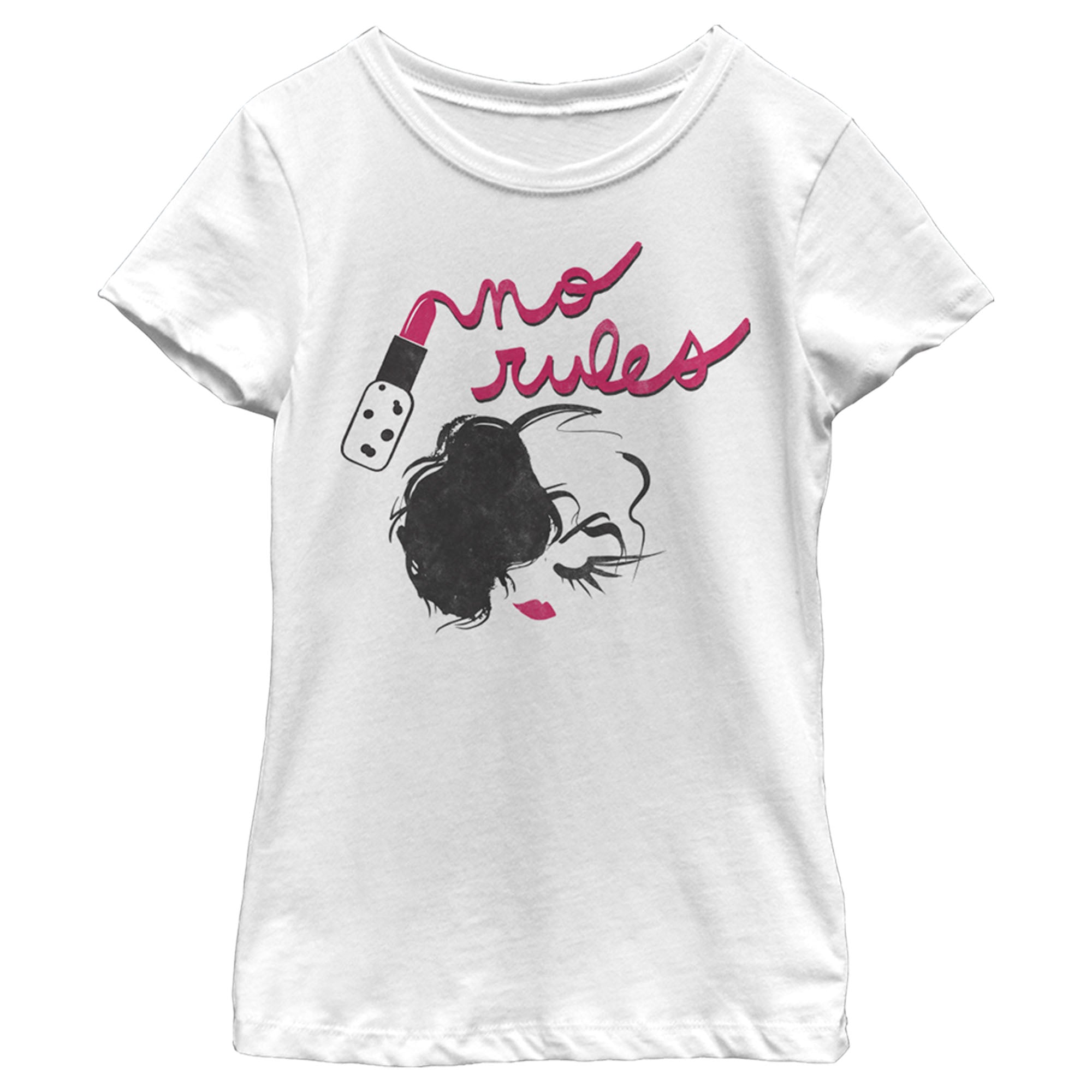 Cruella Girl’S No Rules Fashion Sketch  T-Shirt