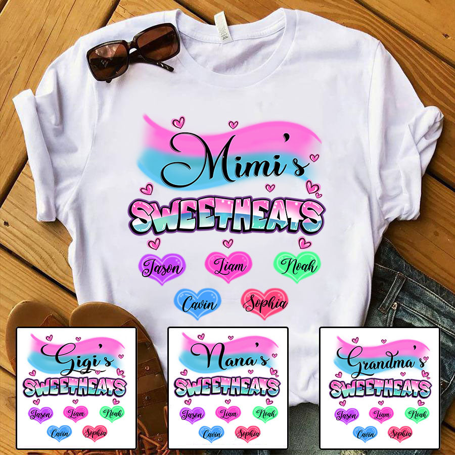 Mimi’S Sweethearts Hearts Kid Names Shirt