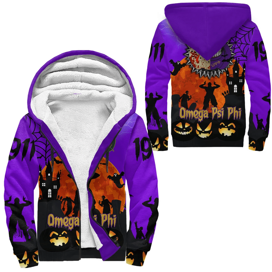 Fraternity Hoodie – Omega Psi Phi Halloween Sherpa Hoodies