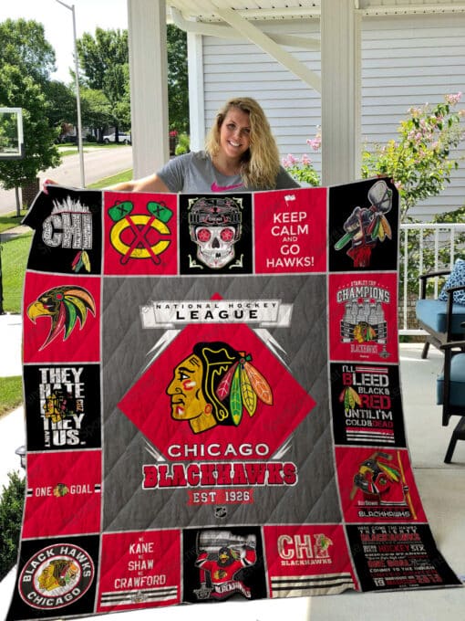 Chicago Blackhawks Blanket Quilt2 B93