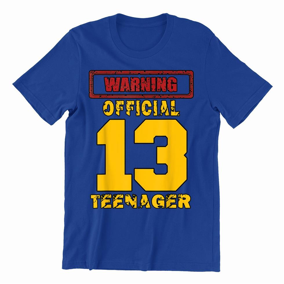 13Th Birthday Official Teenager T Shirt Warning Official Teenager Teen 13Th Birthday 13 Yr Old S T Shirt ,Hoodie