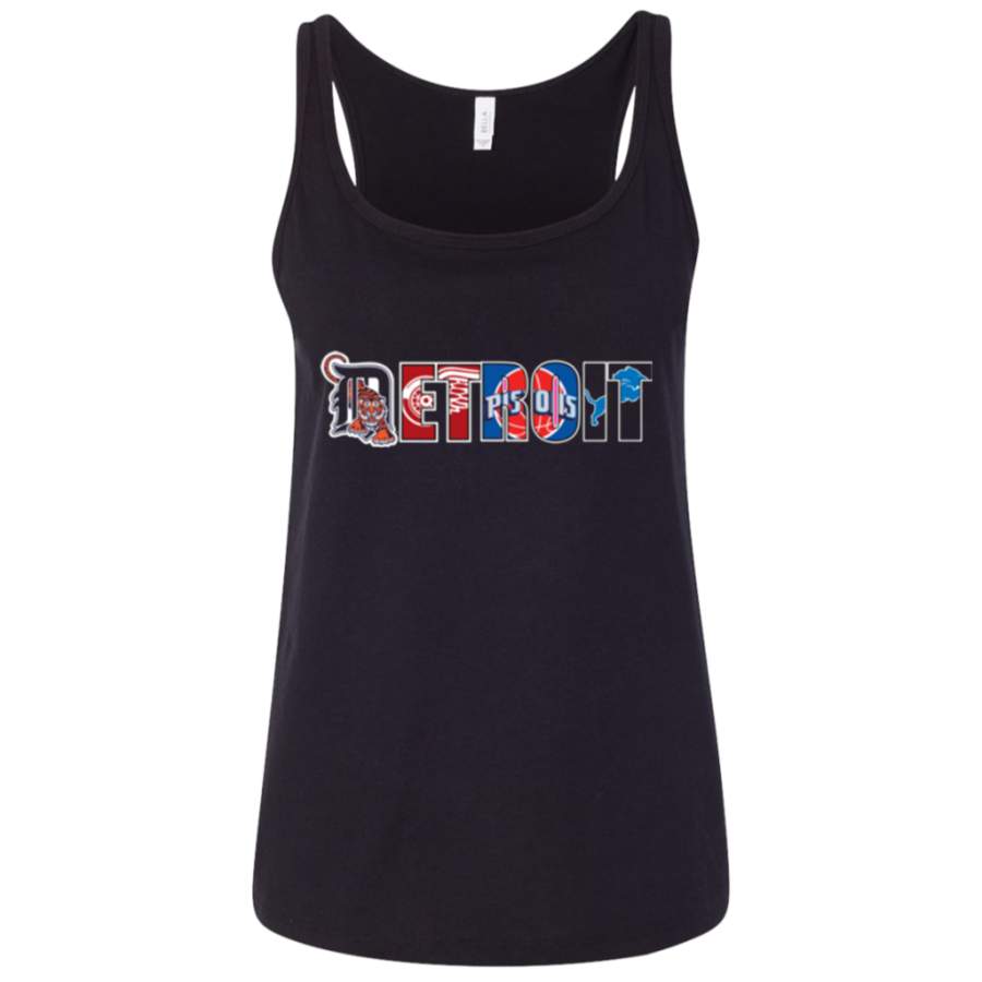 Detroit Lions Detroit Tigers Detroit Pistons Detroit Red Wings shirt Ladies’ Relaxed T-Shirt