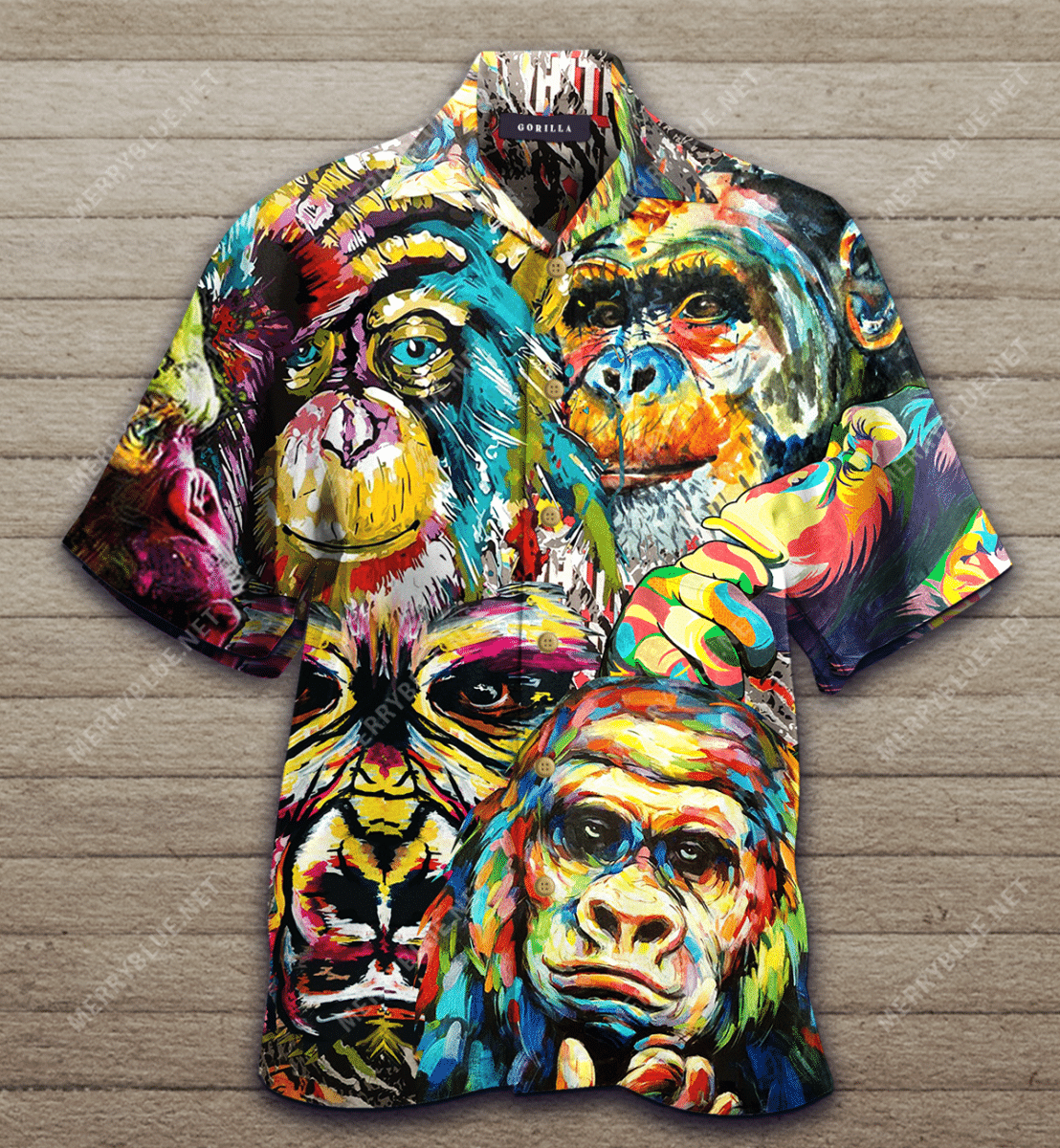 Check Out This Awesome Amazing Colorful Gorilla Unisex Hawaii Shirt Ha43600