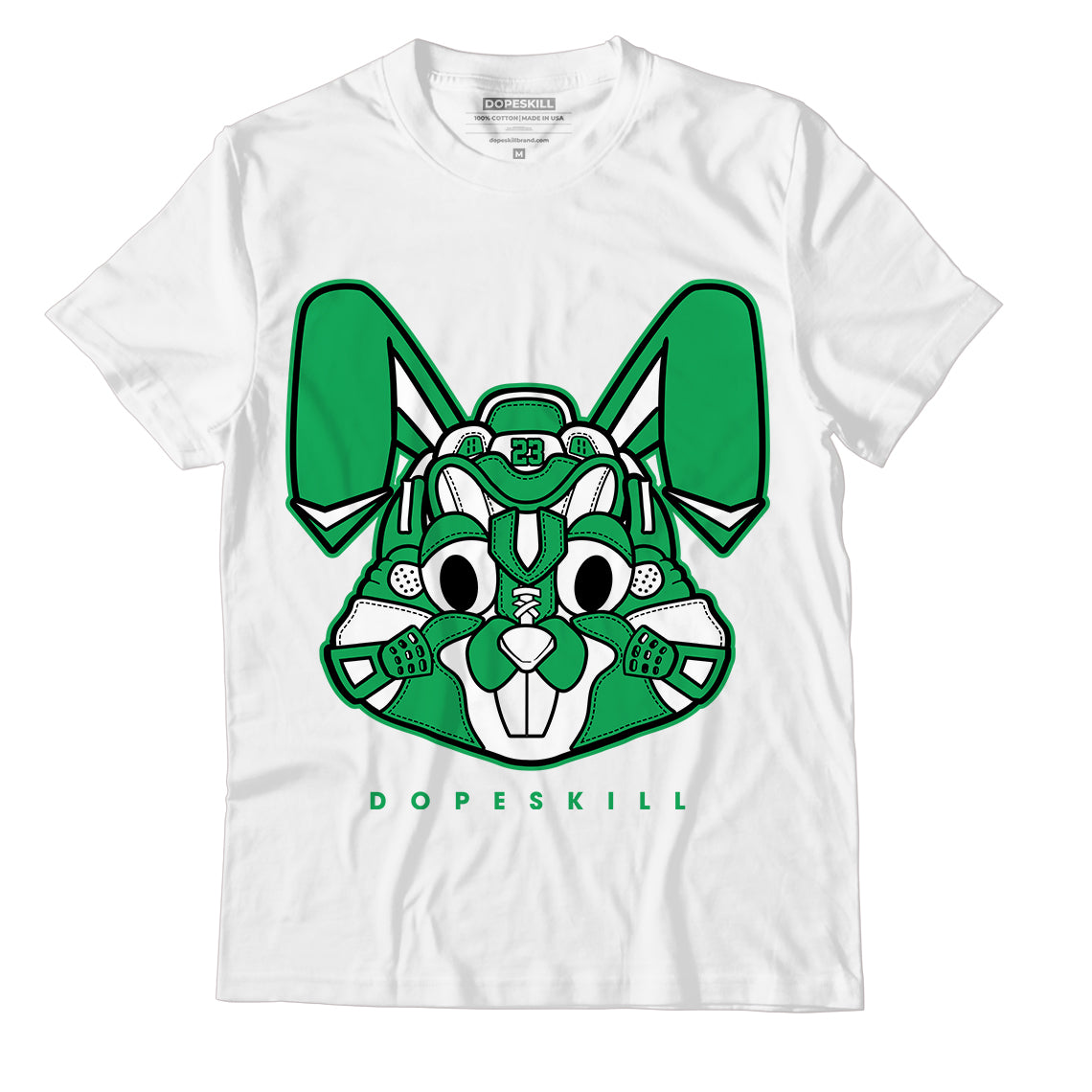 Jordan 13 Lucky Green Dopeskill T-Shirt Sneaker Rabbit Graphic