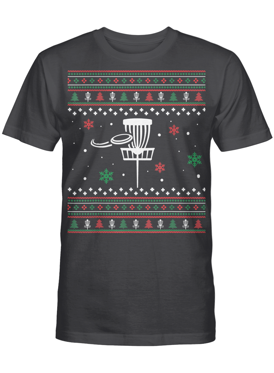 AmazeStyleZ Santa’s Reindeer, Ugly Christmas Sweater, Christmas Gift Ideas, Disc Golf Ugly Christmas Pajama Xmas Gift Idea for Men Women T-Shirt