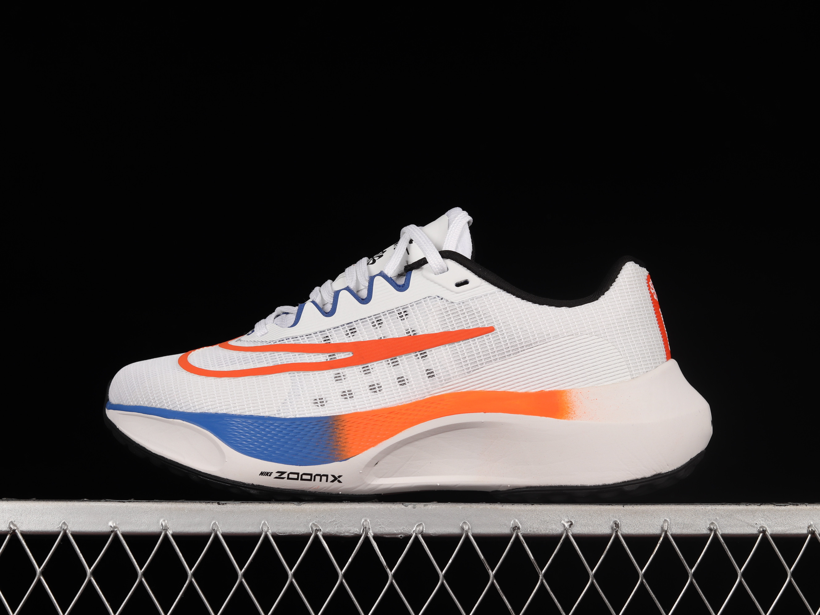 Nike Zoom Fly 5 White Orange Blue Shoes Sneakers, Men SNK976285345