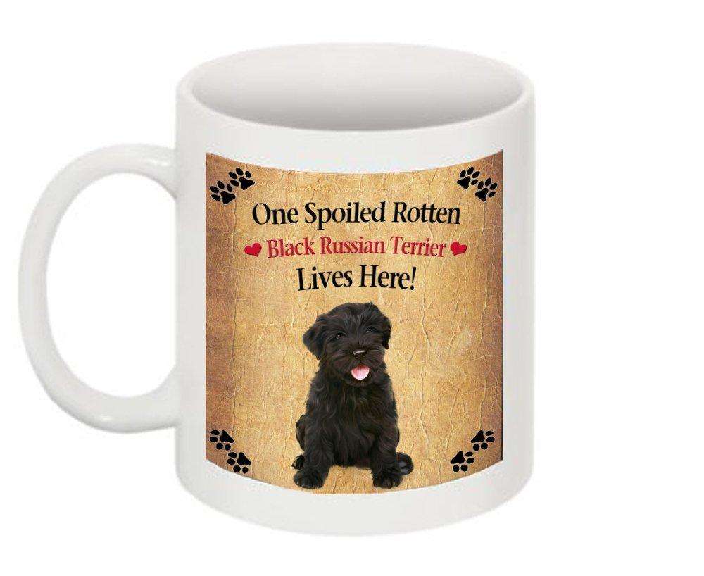 Black Russian Terrier Puppy Spoiled Rotten Dog Mug