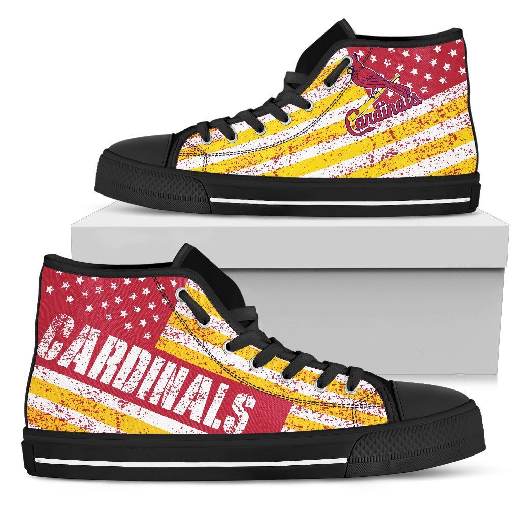 Us Flag St. Louis Cardinals High Top Shoes