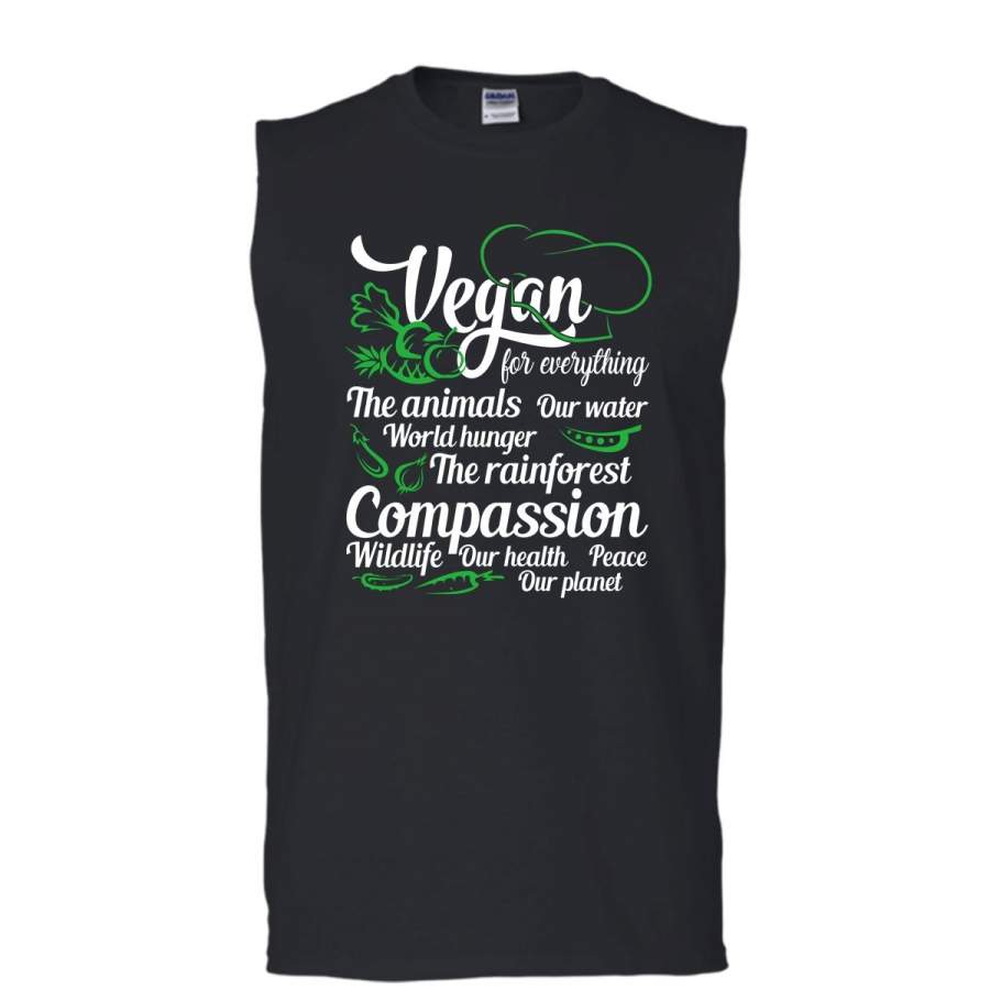 Vegan For Everything T Shirt, The Animals Our water T Shirt, Cool T Shirt (Men’s Cotton Sleeveless)