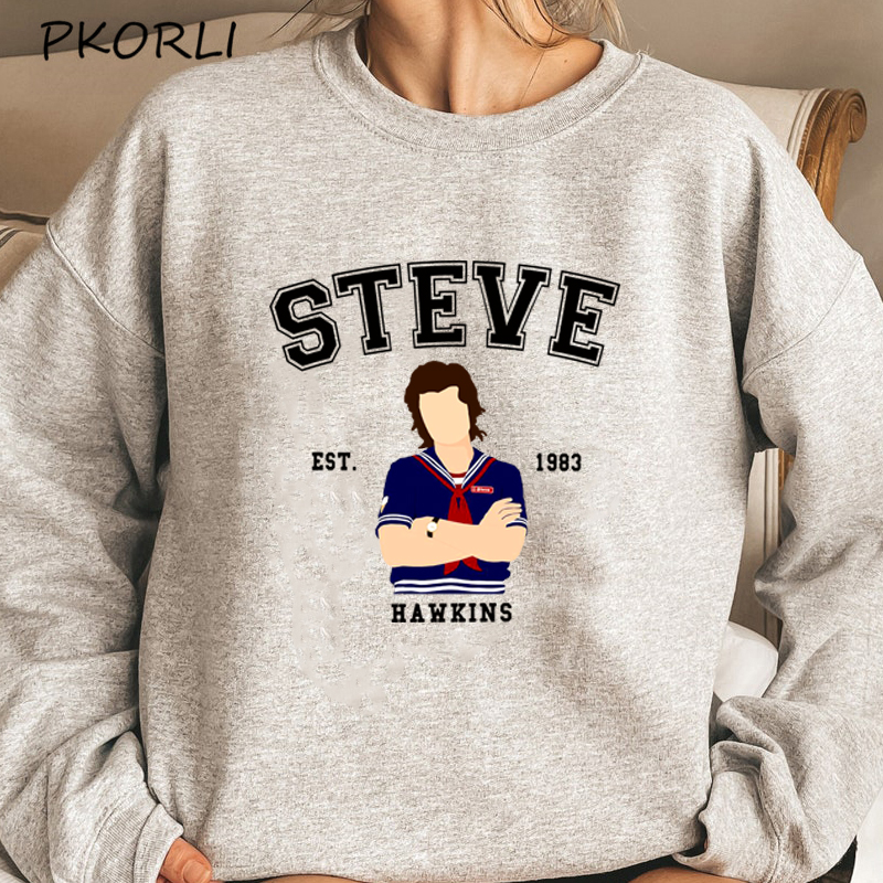 Steve Harrington EST 1983 Crewneck Sweatshirt Woman Stranger Thing Streetwear Hoodie Spring Autumn Oversized Hoodie Clothes alx