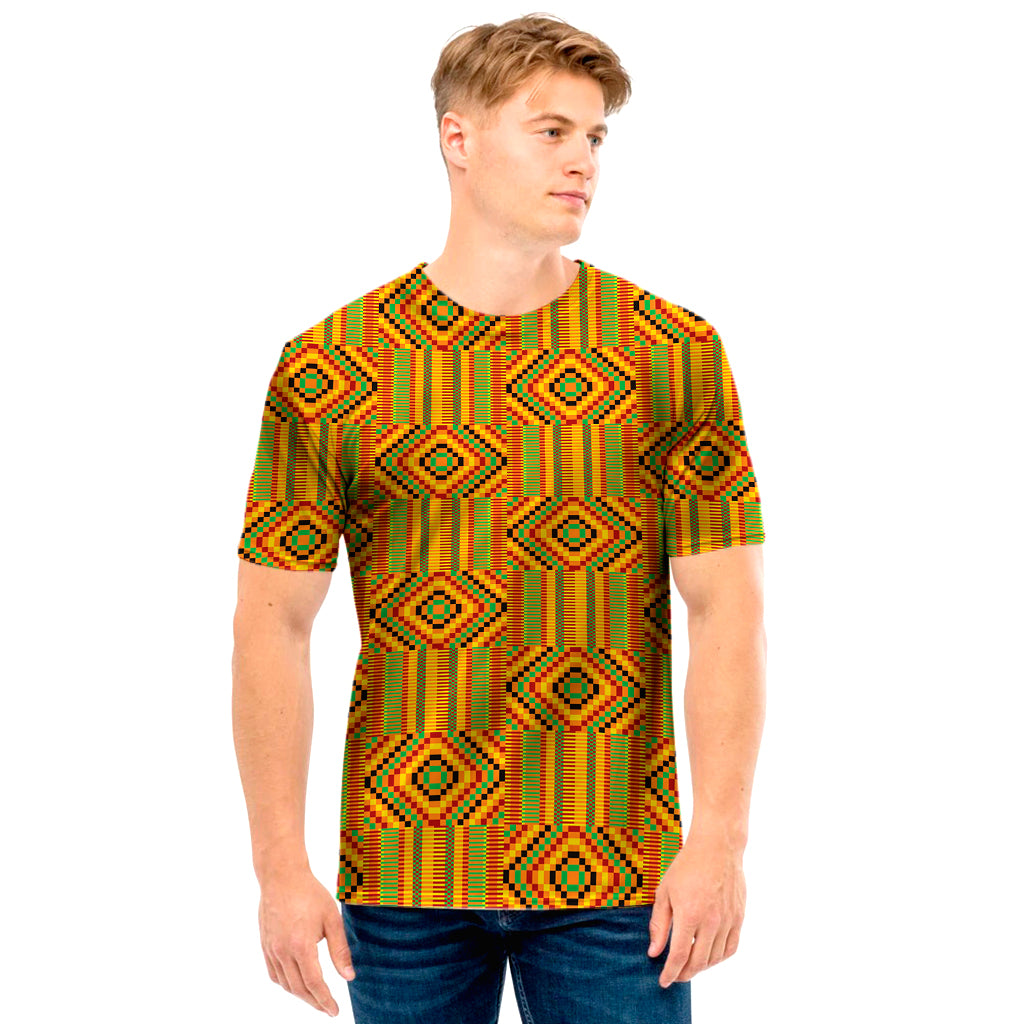 Ashanti Kente Pattern Print Men’S T-Shirt