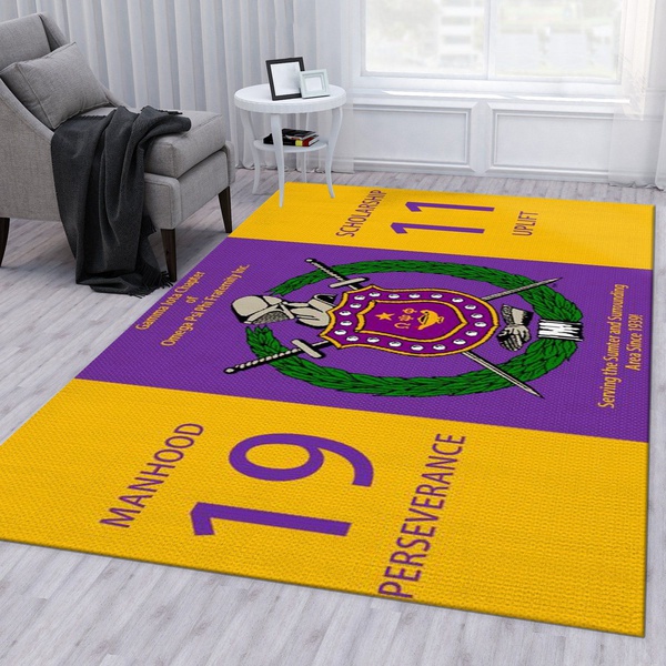 Omega Psi Phi Fraternity Area Rug Living Room Rug Home Decor Floor Decor