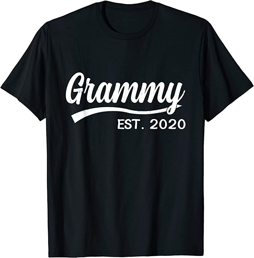 Vintage New Grammy Est 2020 Gift Mothers Day T-Shirt