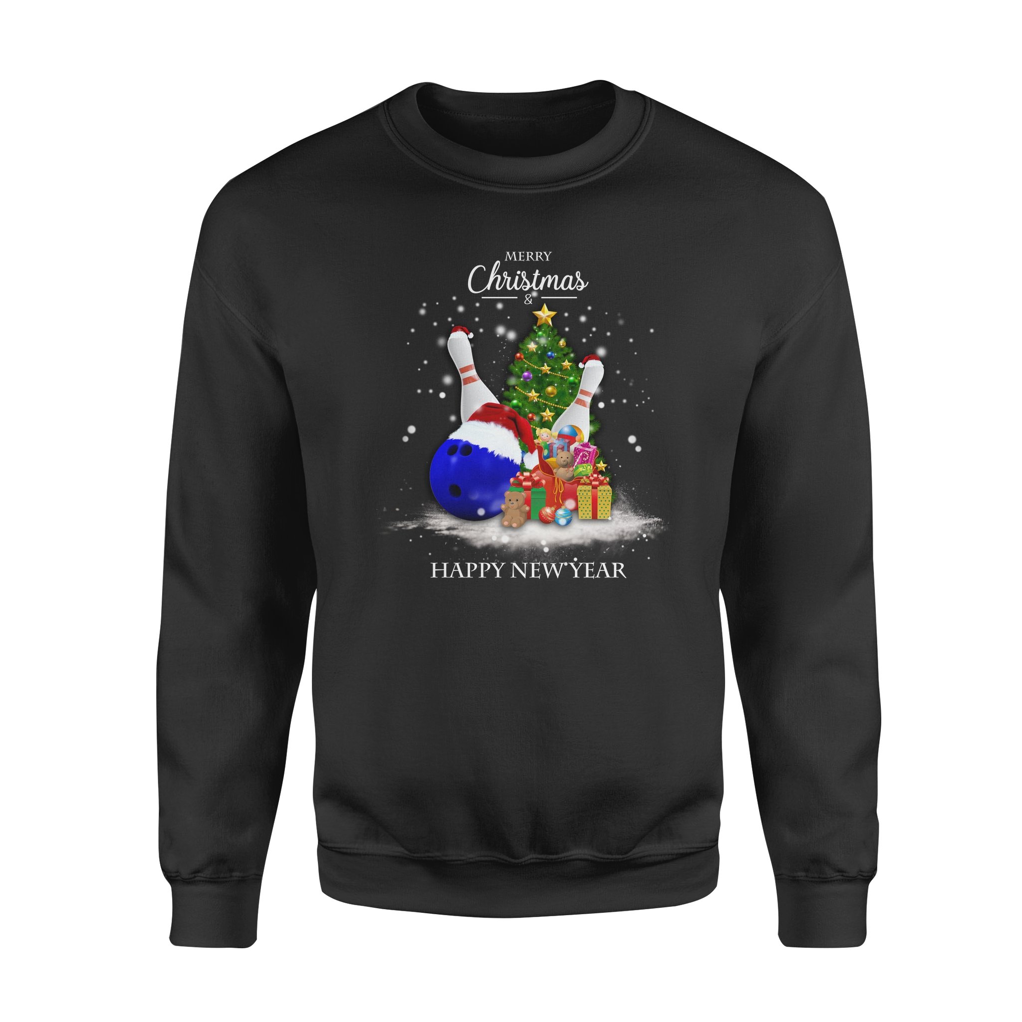 ShirtHome 2025 Gifts Merry Christmas Happy New Year Bowling -  Standard Crew Neck Sweatshirt, gift for bowling lover, Gift for you, gift for her, gift for him