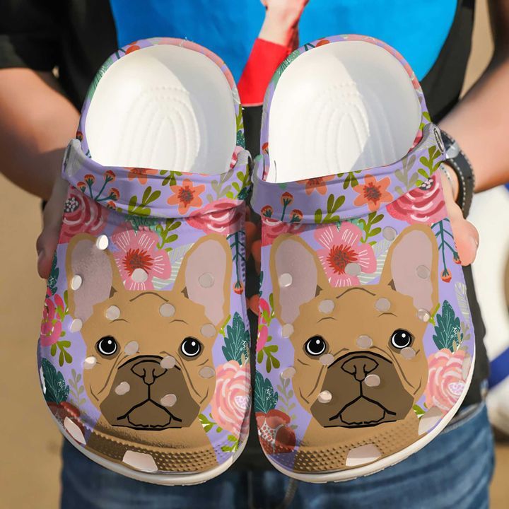 French Bulldog Cute Sku 1112 Crocs Crocband Clog Comfortable For Mens Womens Classic Clog Water Shoes