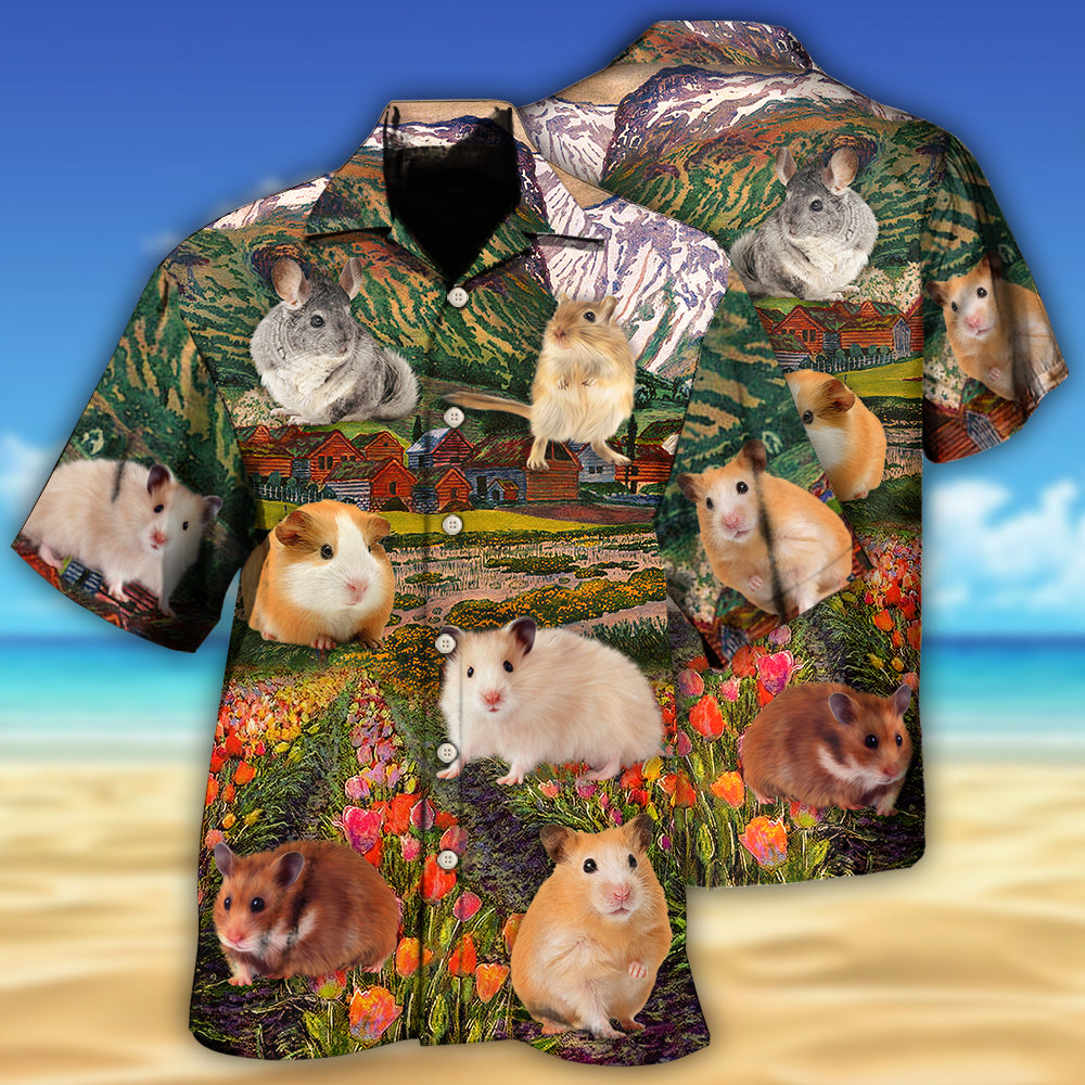 Hamster So Cute Love Flower Hawaii Shirt Ha13770